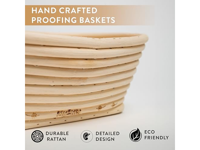<u><a href='https://fr.bannetonbasket.com'>Paniers à pain</a></u> pour Servir Avec Tissu Panier de Fermentation Ovale en Rotin