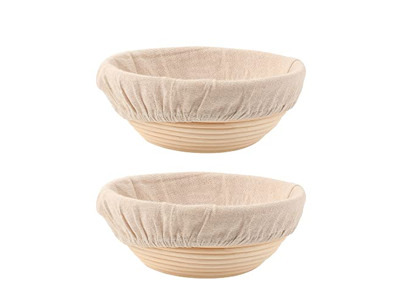 Ensemble de 2 Paniers d'Apprêt pour Pain Bols Ronds de 8,5 pouces pour Pâte