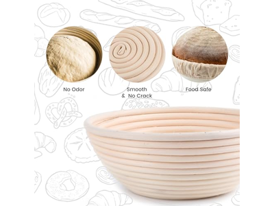 Ensemble de 2 Paniers d'Apprêt pour Pain Bols Ronds de 8,5 pouces pour Pâte