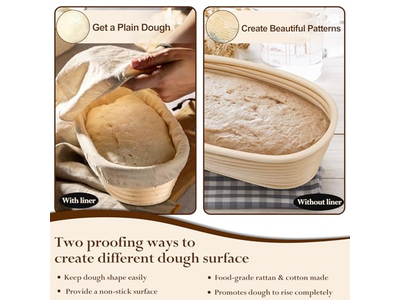 Panier d'Apprêt Ovale Brotform 9 Pouces (1kg) Fait Main Grande Taille