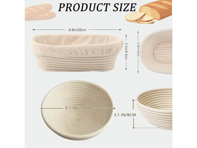 Panier d'Apprêt Banneton Fabricant Chinois avec Grattoir Bambou