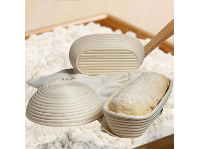 Panier d'Apprêt Banneton Fabricant Chinois avec Grattoir Bambou