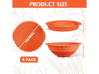 Panier de Fermentation Pain Bannetons Paniers de Fermentation Banneton 10 Pouces Ensemble de 2